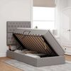 vidaXL Aufbewahrungsbett mit Matratze Taupe 100 x 200 cm Polyester