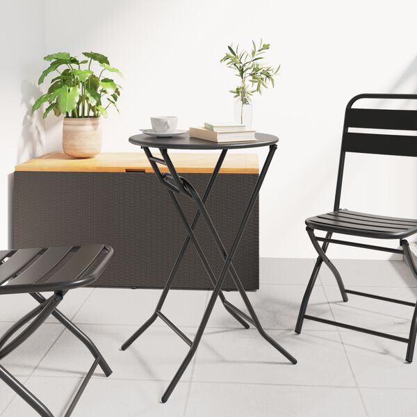 vidaXL Gartentisch Anthrazit 50 x 50 x 72 cm Stahl