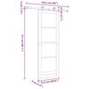 vidaXL Schiebet&uuml;r ORKDAL Wei&szlig; 73,5 x 211 cm Massives Kiefernholz