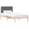 vidaXL Bettgestell mit gepolstertem Kopfteil Dunkelgrau 100 x 200 cm