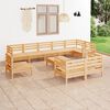 vidaXL 10-tlg. Garten-Lounge-Set Massivholz Kiefer