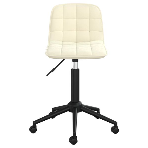 vidaXL B&uuml;rostuhl Drehbar Creme Samt