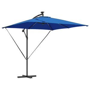 vidaXL Auskragender Bananenschirm Blau 249 x 249 x 250 cm