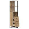 vidaXL Badezimmerm&ouml;bel-Set mit Regal Artisan-Eiche 35 x 37,5 x 166 cm