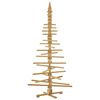 vidaXL Holz Weihnachtsbaum mit St&auml;nder Braun 210 cm Massivholz Kiefer