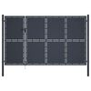vidaXL Gartentor aus Stahl 350 x 200 cm Anthrazit
