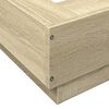 vidaXL Bettgestell mit LED Sonoma-Eiche 140x190 cm Holzwerkstoff