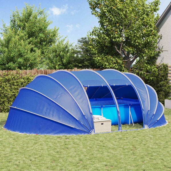 vidaXL Poolzelt Kuppel Gr&uuml;n 538 x 440 x 204 cm