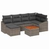 vidaXL Gartensofa-set 7 stk. Grau Poly-Rattan