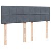 vidaXL Boxspringbett mit Matratze Dunkelgrau 160x200 cm Samt