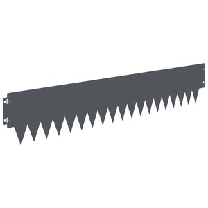 vidaXL Raseneinfassung 10 Stk. 103 x 20 cm Metall Anthrazit