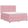 vidaXL Boxspringbett mit Matratze mit Kopfteil Rosa 160 x 200 cm Samt