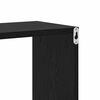 vidaXL Wandregal mit Regal Wandmontiert Schwarz Holzwerkstoff