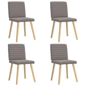 vidaXL Esszimmerst&uuml;hle 4 Stk. Taupe Stoff
