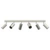vidaXL Deckenstrahler mit Strahlern Nickel 73 x 6 x 16 cm Metall