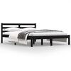 vidaXL Massivholzbett Kiefer 120x190 cm Schwarz