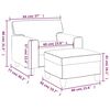 vidaXL Sessel mit Hocker Creme 60 cm Kunstleder