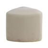 Venture Home Hocker Peg 46x46x41 cm Samt Wei&szlig;