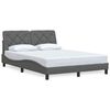 vidaXL Bettgestell ohne Matratze Dunkelgrau 140x200 cm Stoff
