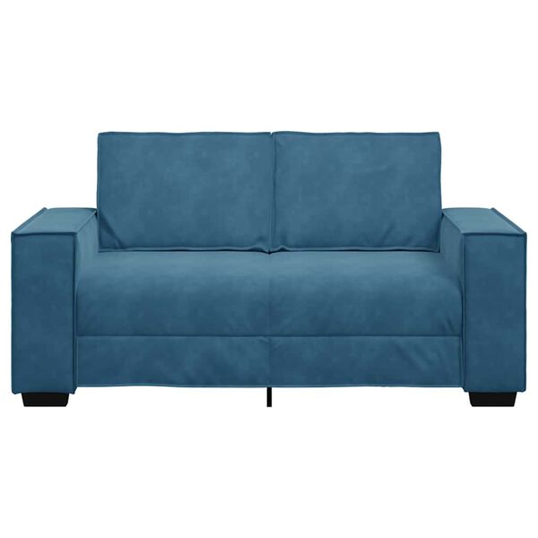 vidaXL 2-Sitzer-Sofa Blau 160x78x84 cm Samt