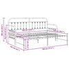 vidaXL Tagesbettrahmen Wei&szlig; 75 x 190 cm Pulverbeschichteter Stahl