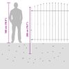 vidaXL Spie&szlig;zaun Schwarz 200 x 200 cm Pulverbeschichteter Stahl