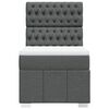 vidaXL Boxspringbett mit Matratze Dunkelgrau 80x200 cm Stoff