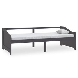vidaXL Tagesbett 3-Sitzer Dunkelgrau Massivholz Kiefer 90x200 cm