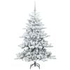 vidaXL K&uuml;nstlicher klappbarer Weihnachtsbaum Wei&szlig; 150 cm PVC und Stahl