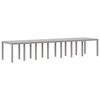 vidaXL Garten-Esszimmergarnitur mit Kissen 17 pcs Hellgrau PP