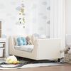 vidaXL Kinderbettgestell mit Kopfteil Creme 70 x 140 cm Schafstoff