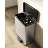 Curver Duo Tretm&uuml;lleimer Deco 26L+26L Silbern