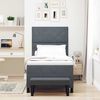 vidaXL Boxspringbett mit Matratze Dunkelgrau 90 x 190 cm Samt