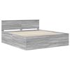 vidaXL Bettrahmen Graues Sonoma 200 x 200 cm Holzwerkstoff