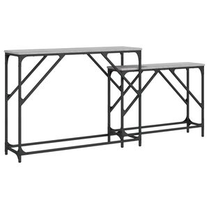 vidaXL Konsolentische 2 Stk. Grau Sonoma Holzwerkstoff