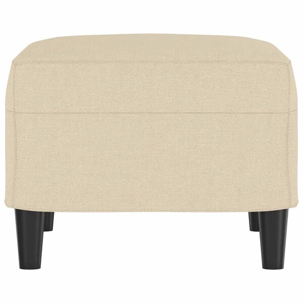 vidaXL Fußhocker Creme 60x50x41 cm Stoff