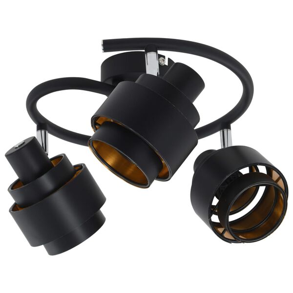 vidaXL 3-Wege Strahler Schwarz E14