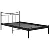 vidaXL Bettgestell Schwarz Metall 100x200 cm