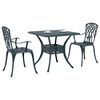 vidaXL Gartentisch Set 3 pcs Gr&uuml;n Gussaluminium