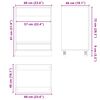 vidaXL Schrank SKI Honigbraun 60 x 46 x 81 cm Massives Kiefernholz