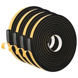 vidaXL Selbstklebendes Schaumstoffband 4 pcs Schwarz 20mm x 5m