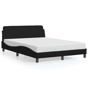 vidaXL Bettgestell "Dover" Schwarz 120x200 cm Stoff