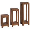 vidaXL Pflanzenst&auml;nder 3 stk. Natur 25 x 25 x 80 cm Massivholz Teak