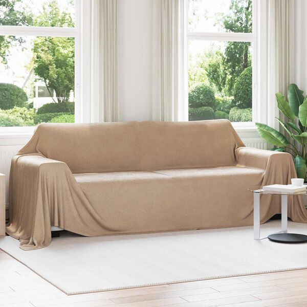 vidaXL &Uuml;berwurfdecke Kamel 350 x 270 cm Fleece