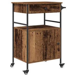 vidaXL K&uuml;chentrolley Altholz 56 x 43 x 89,5 cm Holzwerkstoff