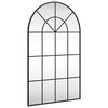 vidaXL Wandspiegel Schwarz 60x100 cm Gew&ouml;lbt Eisen