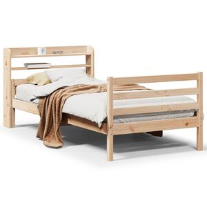 vidaXL Bettgestell mit Kopfteil ohne Matratze 90x200 cm