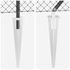 vidaXL Zaunpfosten Grau 10 x 1,6 m (40 x 40 mm Maschen) Stahl und PVC