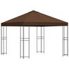 vidaXL Pavillon 3 x 3 m Braun Polyester und Stahl 190 gsm