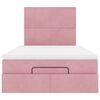 vidaXL Ottoman-Bett mit Matratzen & LEDs Rosa 120x200 cm Samt